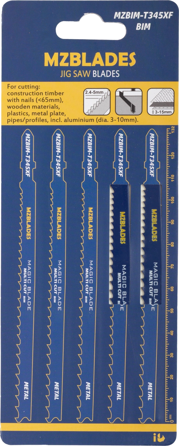 Multizaag MZBIM-T345XF Decoupeerzaagblad Staal - 5 stuks-image