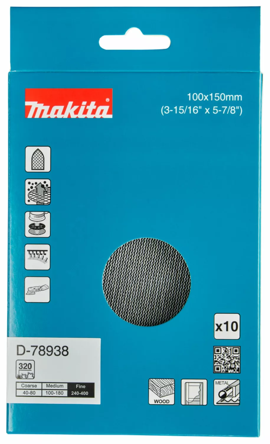 Makita D-78938  Filet à poncer - 100x150mm K320-image