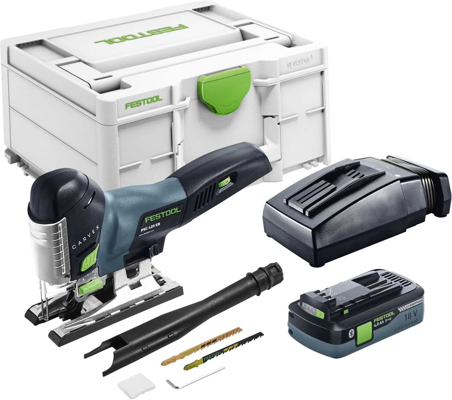 Festool CARVEX PSC 420 HPC4,0 EBI-Plus 18V Li-Ion accu decoupeerzaag set (1x 4,0Ah) in systainer - 120mm - koolborstelloos-image