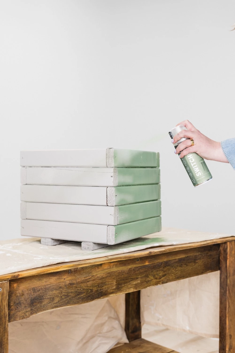 Rust-Oleum Switch Spuitlak - Mat Vintage Groen - 400ml-image