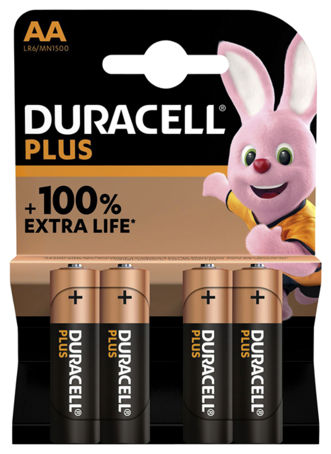 Duracell D140851 Piles alcalines AA Plus - 4 pièces-image