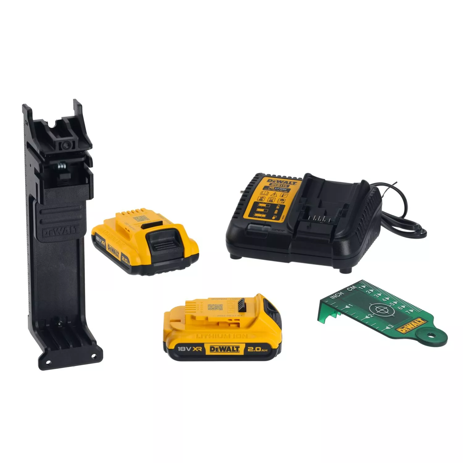 DeWALT DCK2095D2T Combiné 18 V Li-ion (2 batteries 2,0 Ah) dans une boîte à outils : perceuse à percussion/visseuse (DCD805N) et laser lignes croisées (DCLE34031N)-image