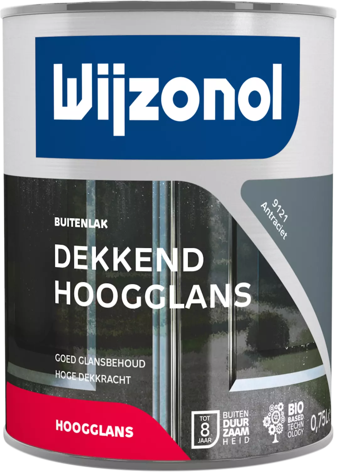 Wijzonol Dekkend Hoogglanslak - 9121 Antraciet - 0,75L-image