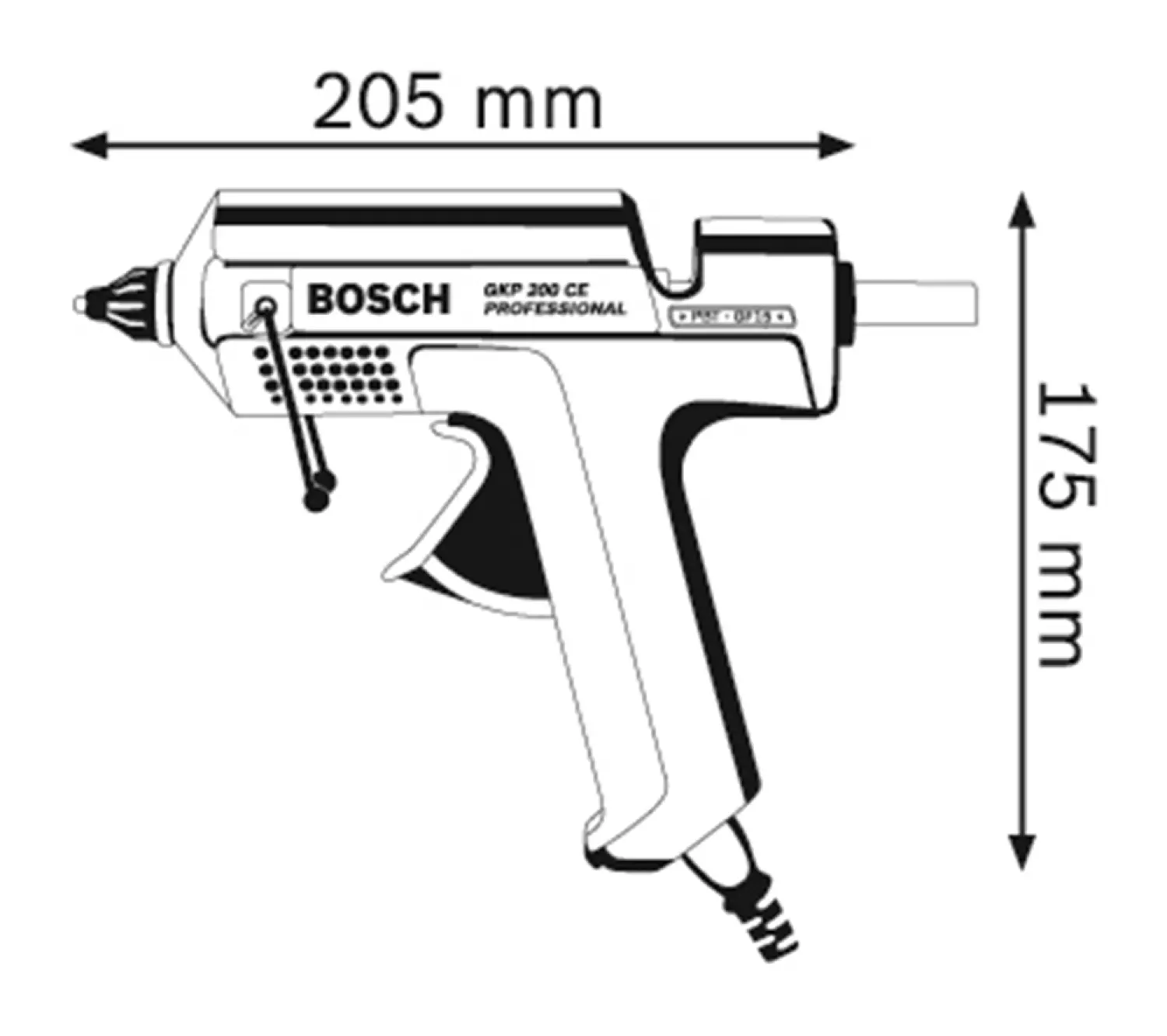 Bosch GKP 200 CE Lijmpistool in koffer - 500W - 30 g/min-image