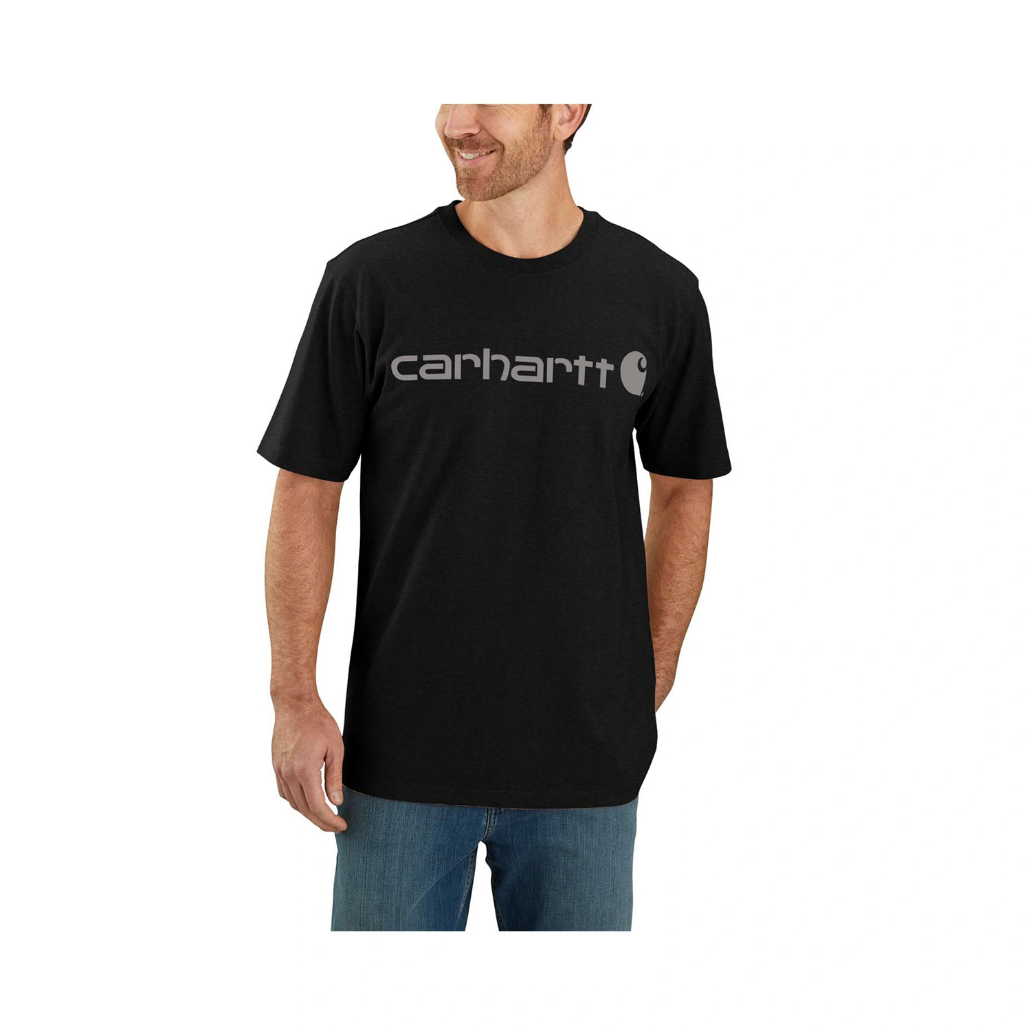 Carhartt Dearborn Relaxed Logo T-Shirt - Zwart - L