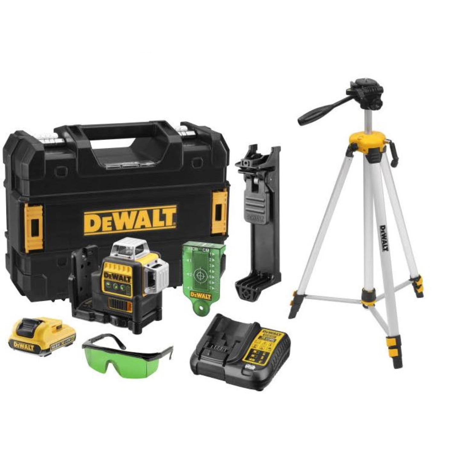 DeWALT DCE089D1GTRI Laser à croix Li-Ion 10,8 V avec batterie dans un coffret (1 batterie 2,0 Ah) + trépied - 30 m-image