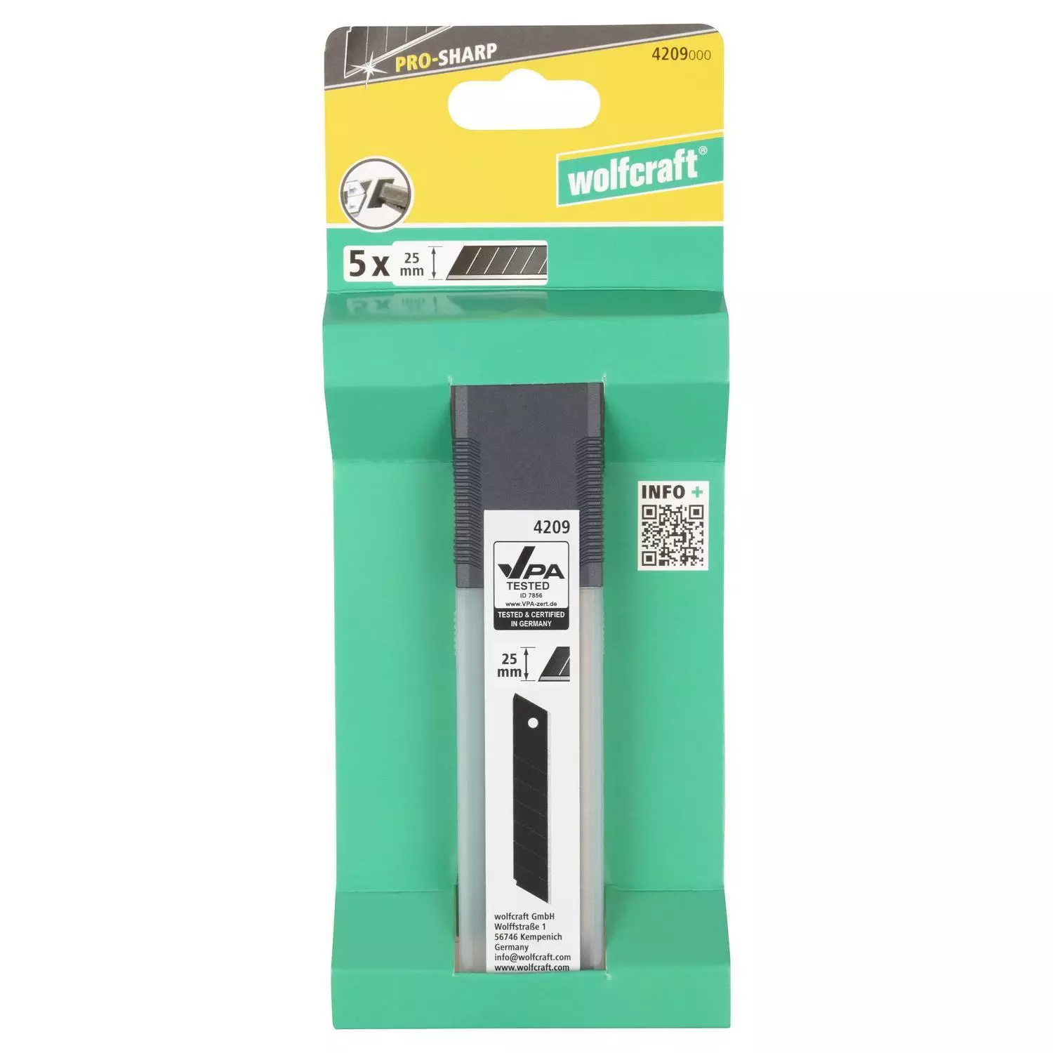 Wolfcraft 4209000 Lames de Rechange PRO SHARP - 25 mm (5 pièces)-image