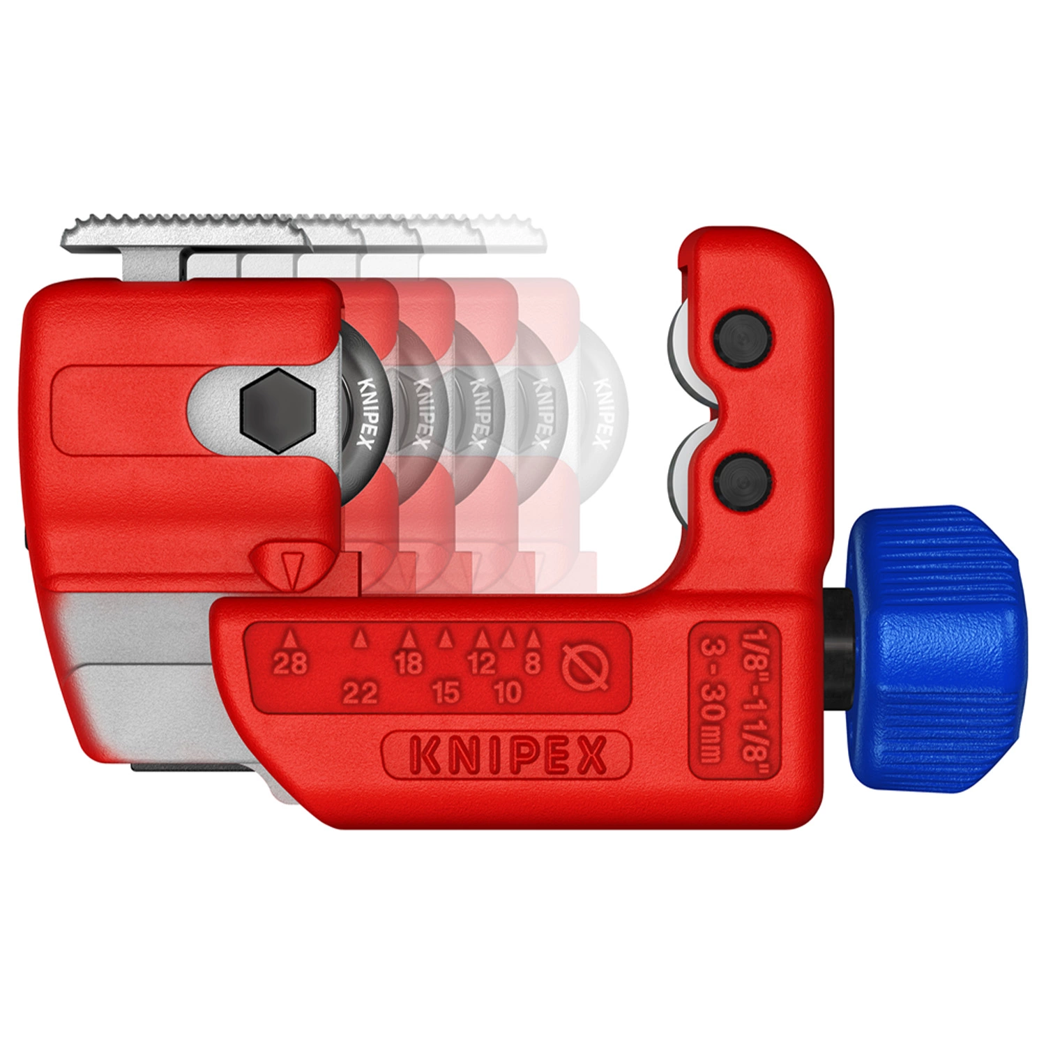 Knipex 90 31 01 Coupe-tube TubiX S - 3-30mm - jusqu'à 2mm d'épaisseur de paroi-image