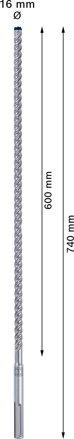 Bosch 2608900216 EXPERT Foret SDS Max-8X - 16x600x740mm-image