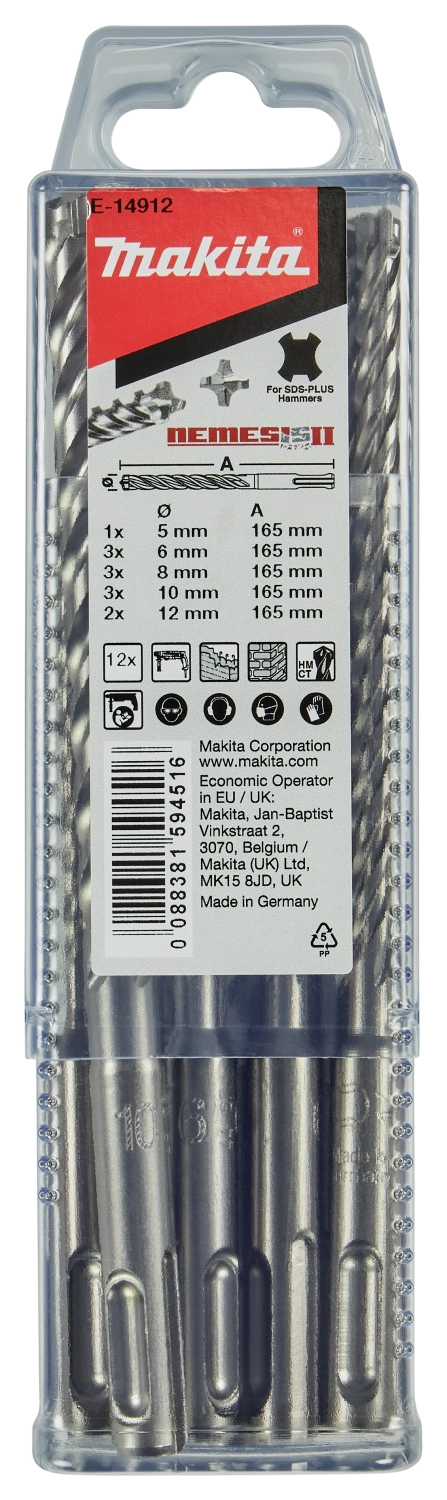 Makita E-14912 Jeu de 12 forets à béton SDS-plus-image