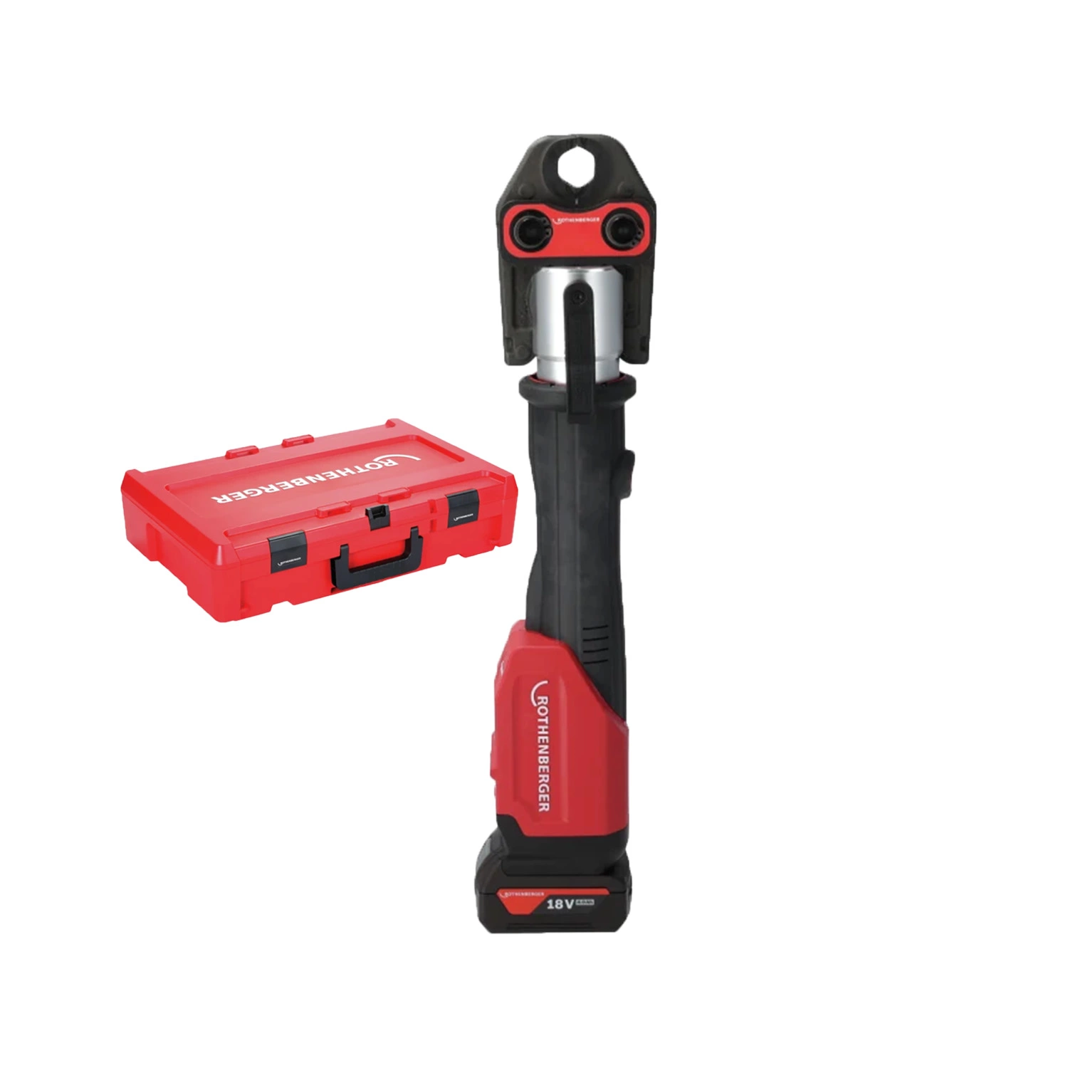 Rothenberger 1000004165 Romax 4000 18 V, kit de base de pince à sertir sans fil (1 batterie 2,0 Ah + chargeur) dans un coffret - AMPShare