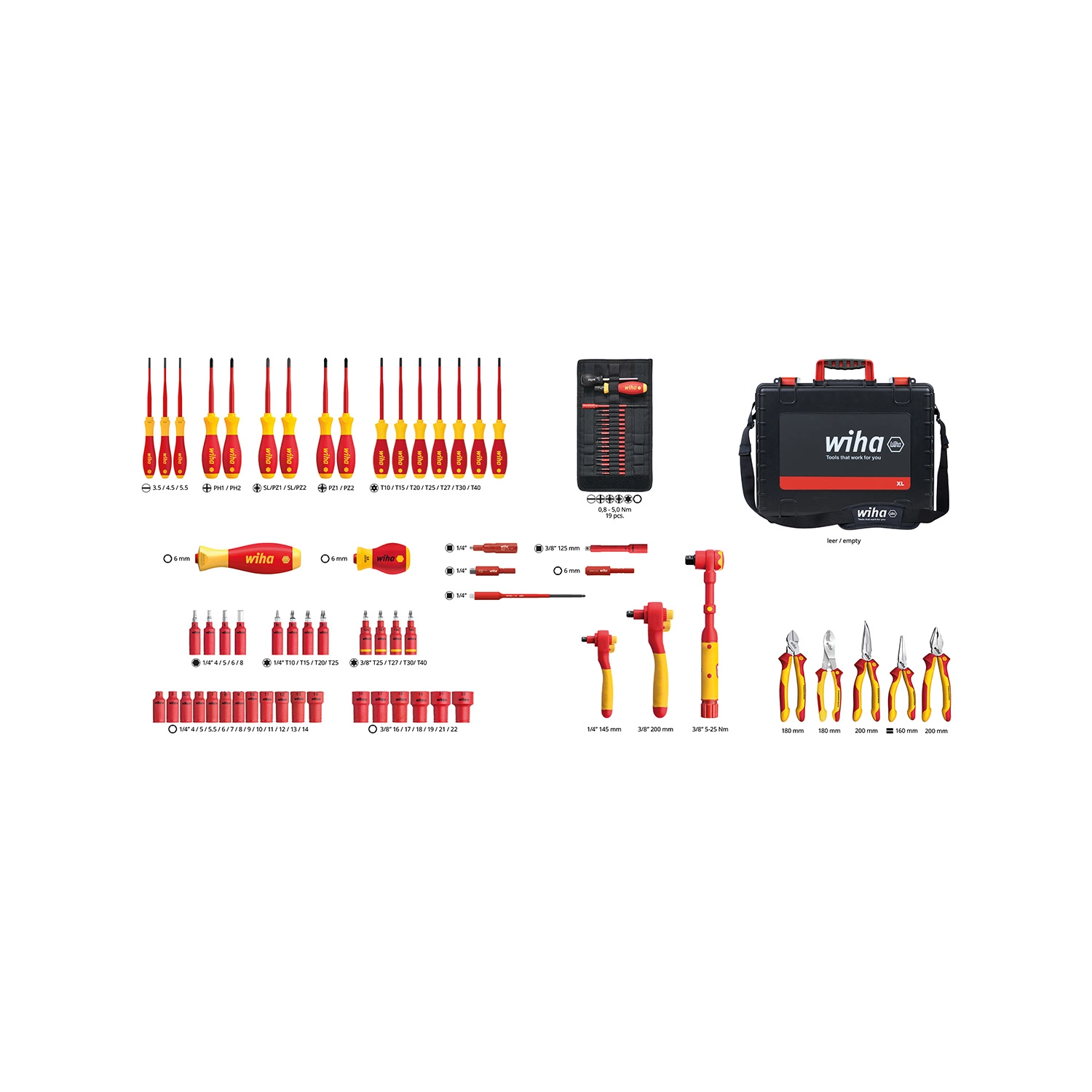 Wiha 47249 XL Mechatronic Gereedschapset in koffer - 81-delig - voor elektriciens