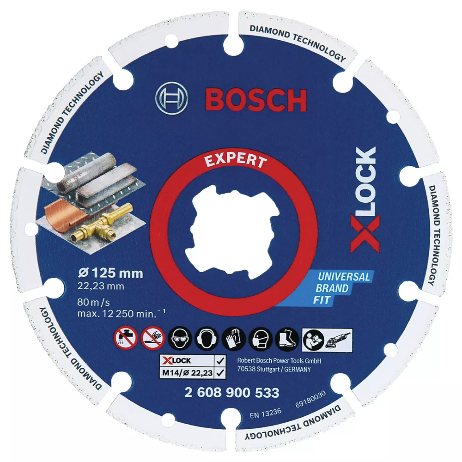 Bosch 2608900533 X-LOCK Disque diamanté Métal - 125 x 22.23 mm-image