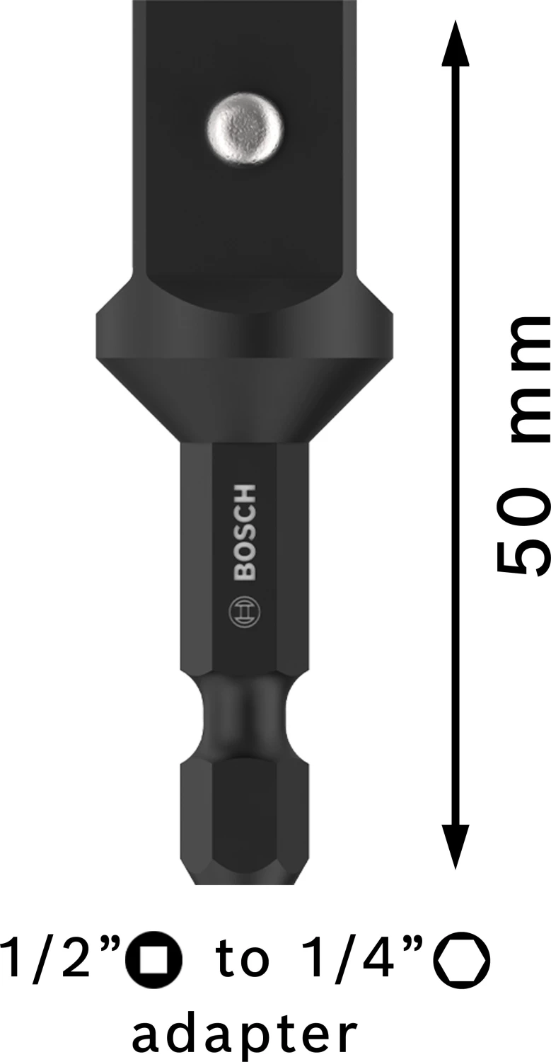 Bosch 2608551107 - Adaptateur pour douille adaptable 1/2", 50 mm-image