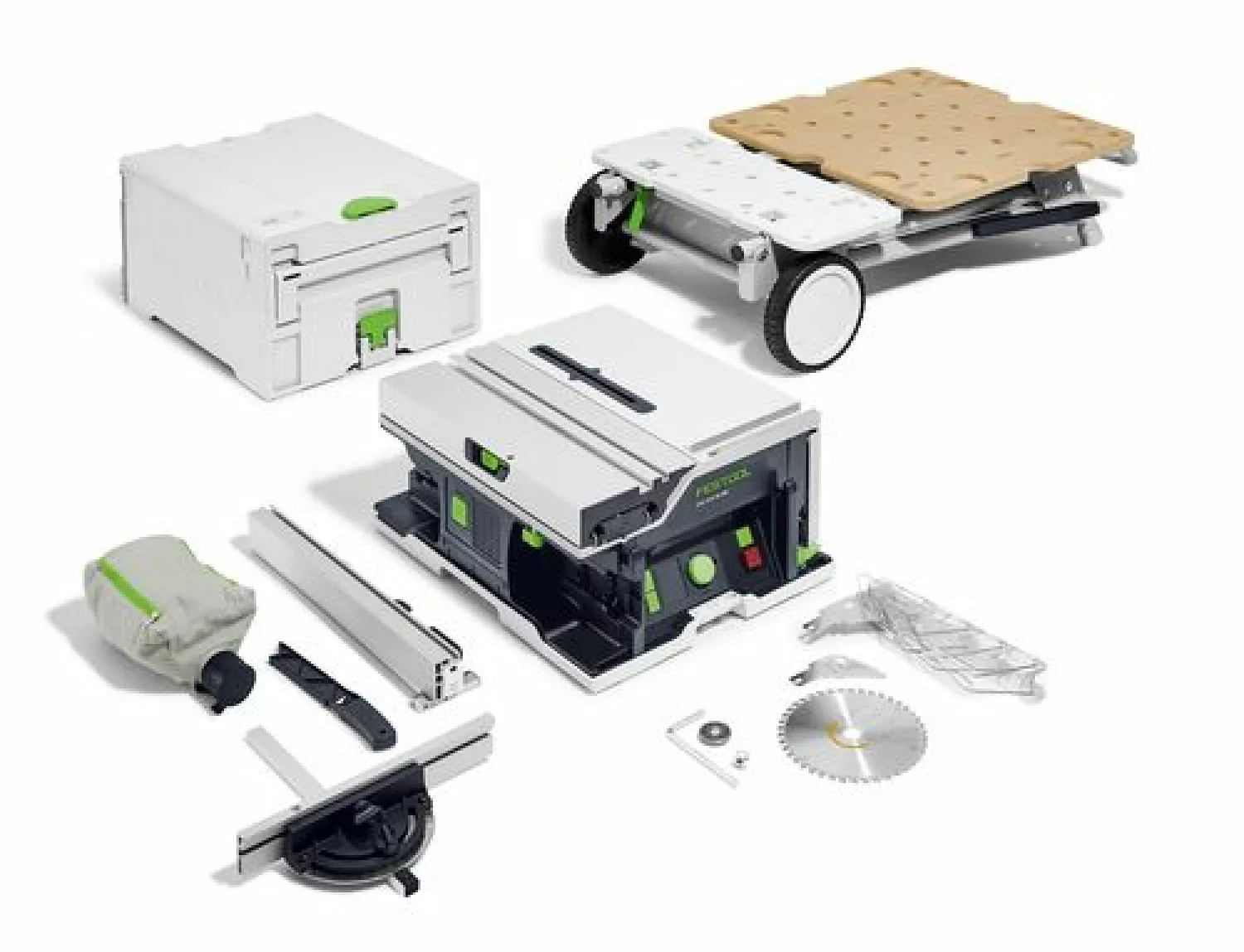 Festool CSC SYS 50 EBI-Basic-Set Scie à table sans fil  inclus (2x18V) accessoires - 168mm-image