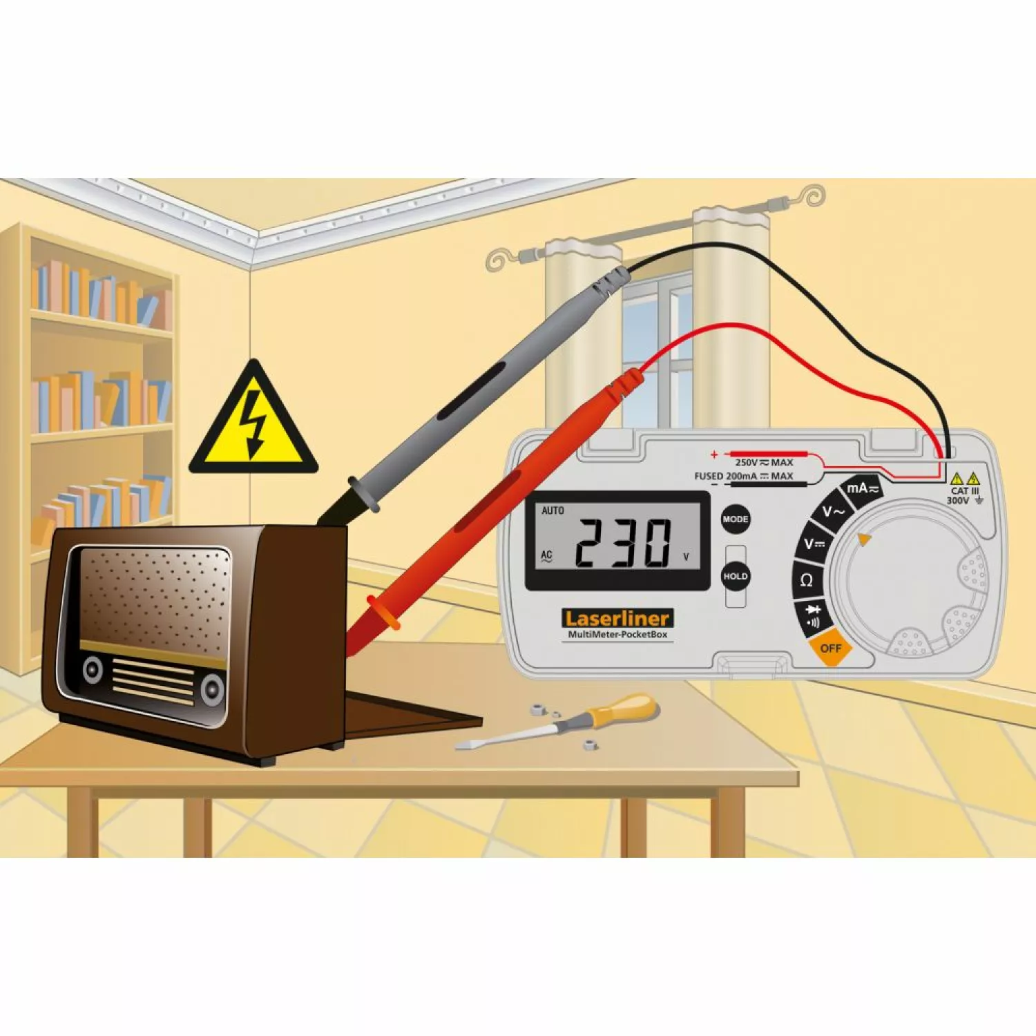 Laserliner MultiMeter-PocketBox Multimeter in boxset - Digitaal - AC/DC 250V & 200mA-image