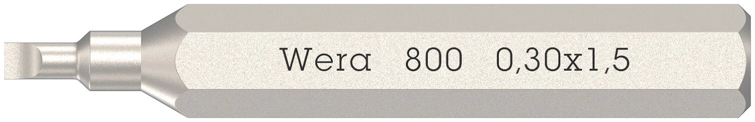 Wera 05058104001 800/0 Micro Bit - 0,30 x 1,5 x 30 mm-image