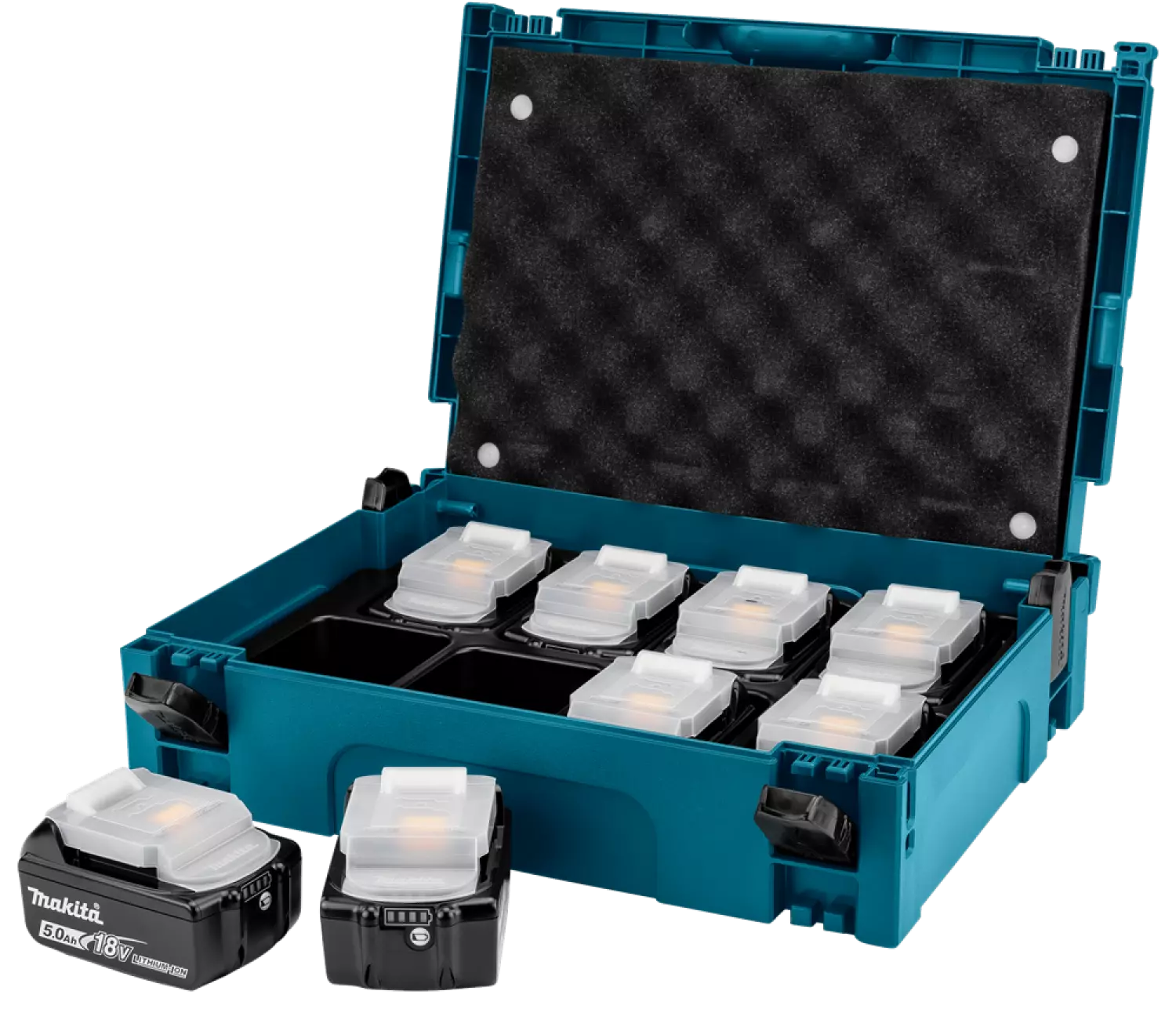 Makita 839742-7 Insert/inlay pour boîtier 8x batterie BL1850B Mbox1, 199697-1-image