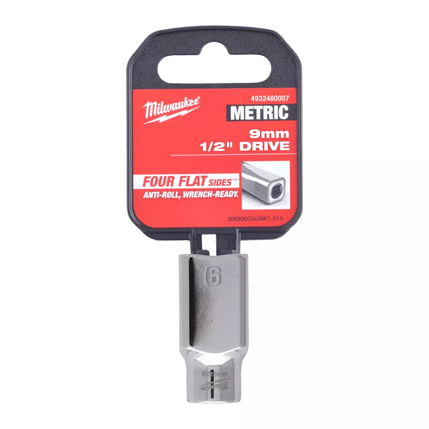 Milwaukee 4932480007 Dop - 1/2" FOUR FLAT™ - 9mm-image