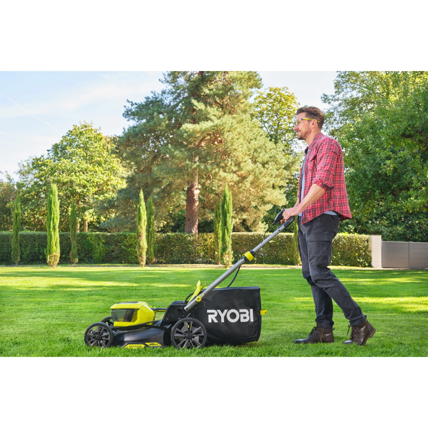 Ryobi RY18LMX46A-250 Tondeuse à gazon sans fil 18V Li-ion (2x batterie 5.0Ah) - 46cm-image
