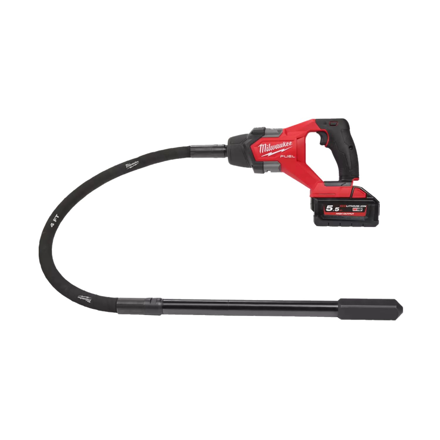 Milwaukee M18 FCVN12-551 18V Li-Ion accu betontrilnaad set (5.5Ah) met 2,4m slang-image