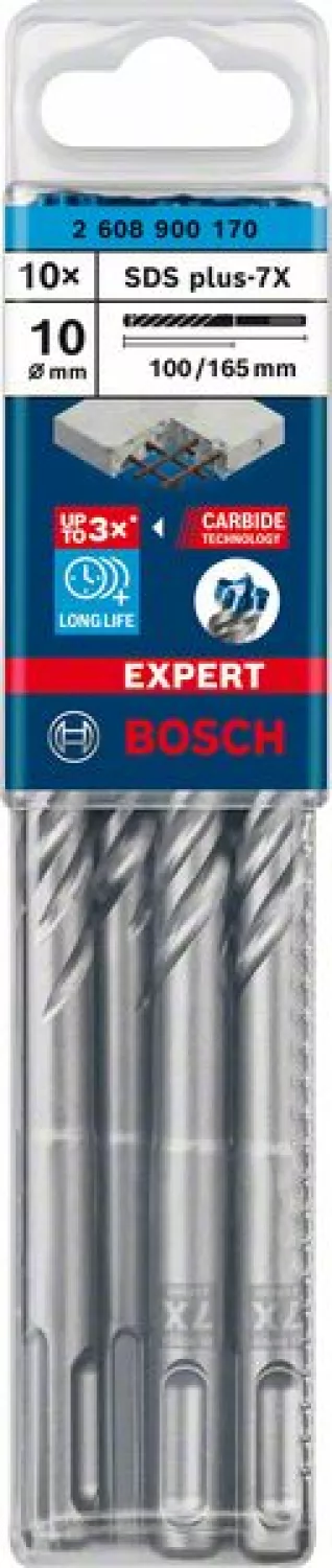 Bosch 2608900170 EXPERT Hamerboor SDS plus-7X 10st 10x100x165mm-image