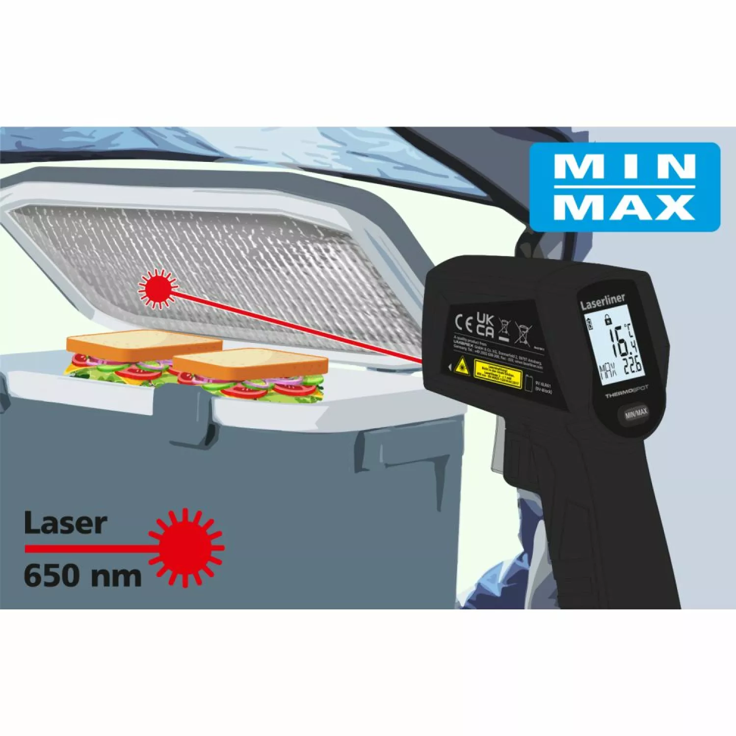 Laserliner 082.441A - Appareil de mesure infrarouge ThermoSpot-image