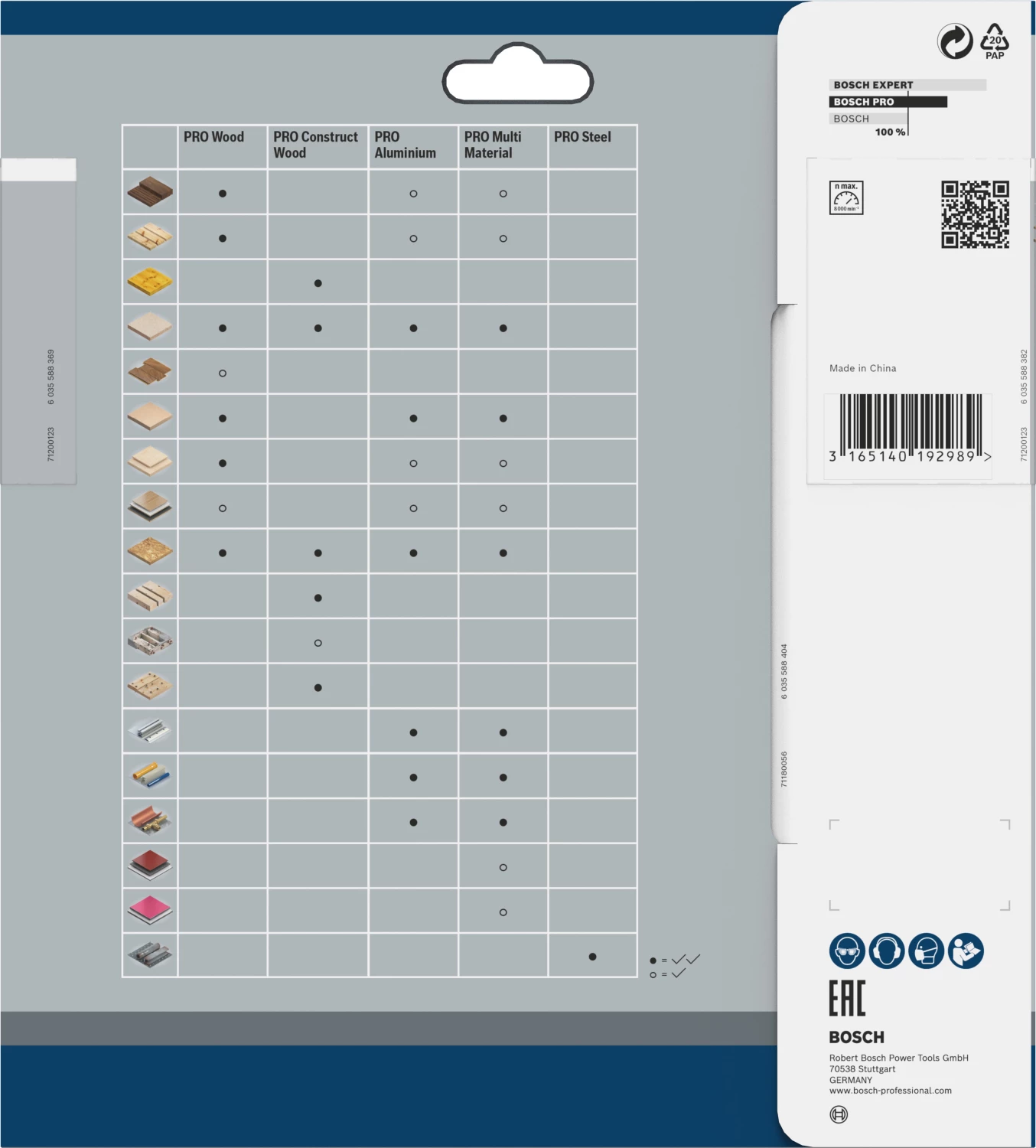 Bosch 2608640508 - Lame de Scie Circulaire Multi Material, 190 x 20/16 x 2,4 mm, 54D