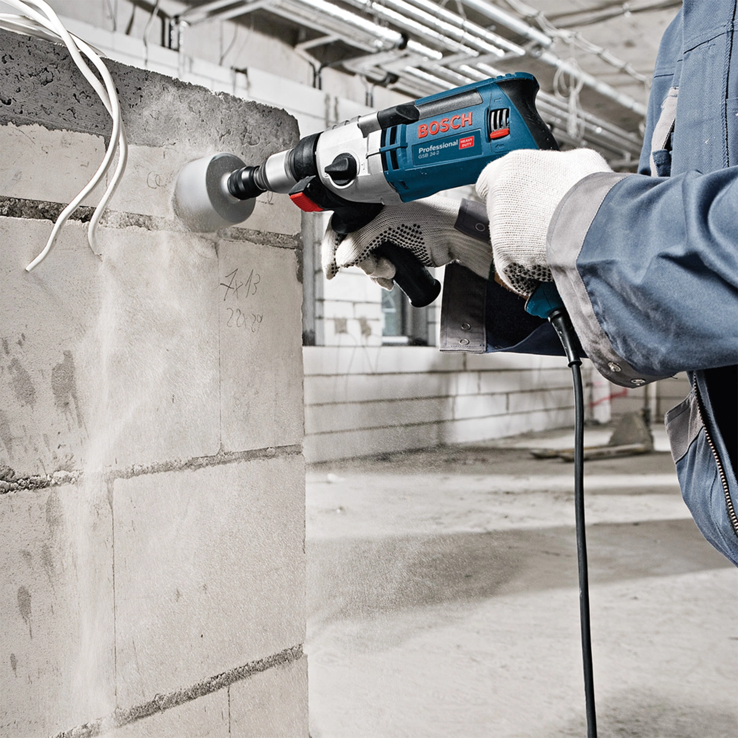 Bosch 060119C801 - Perceuse à percussion GSB 24-2-image