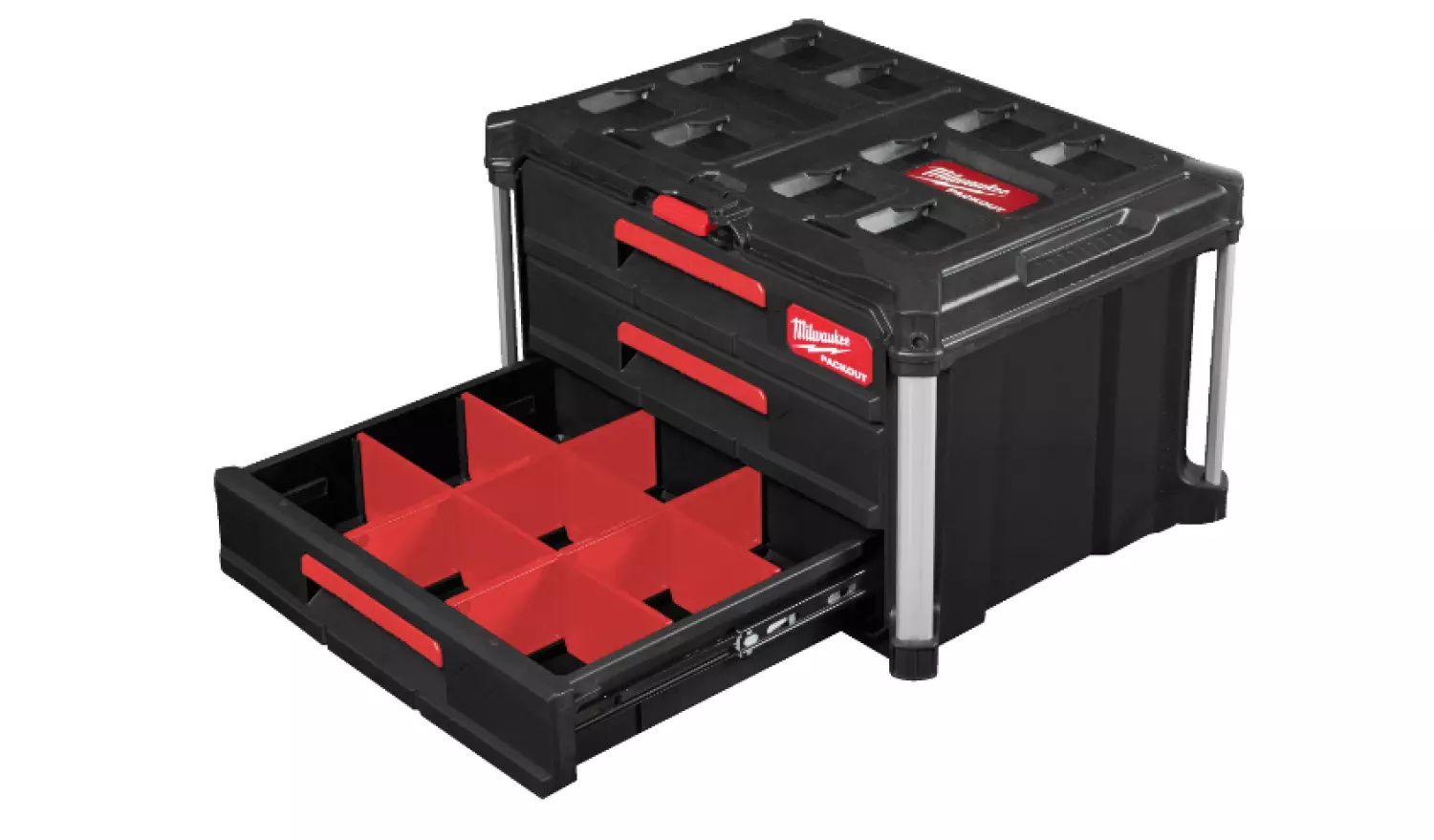 Milwaukee 4932472130 Packout gereedschapskoffer met 3 lades-image