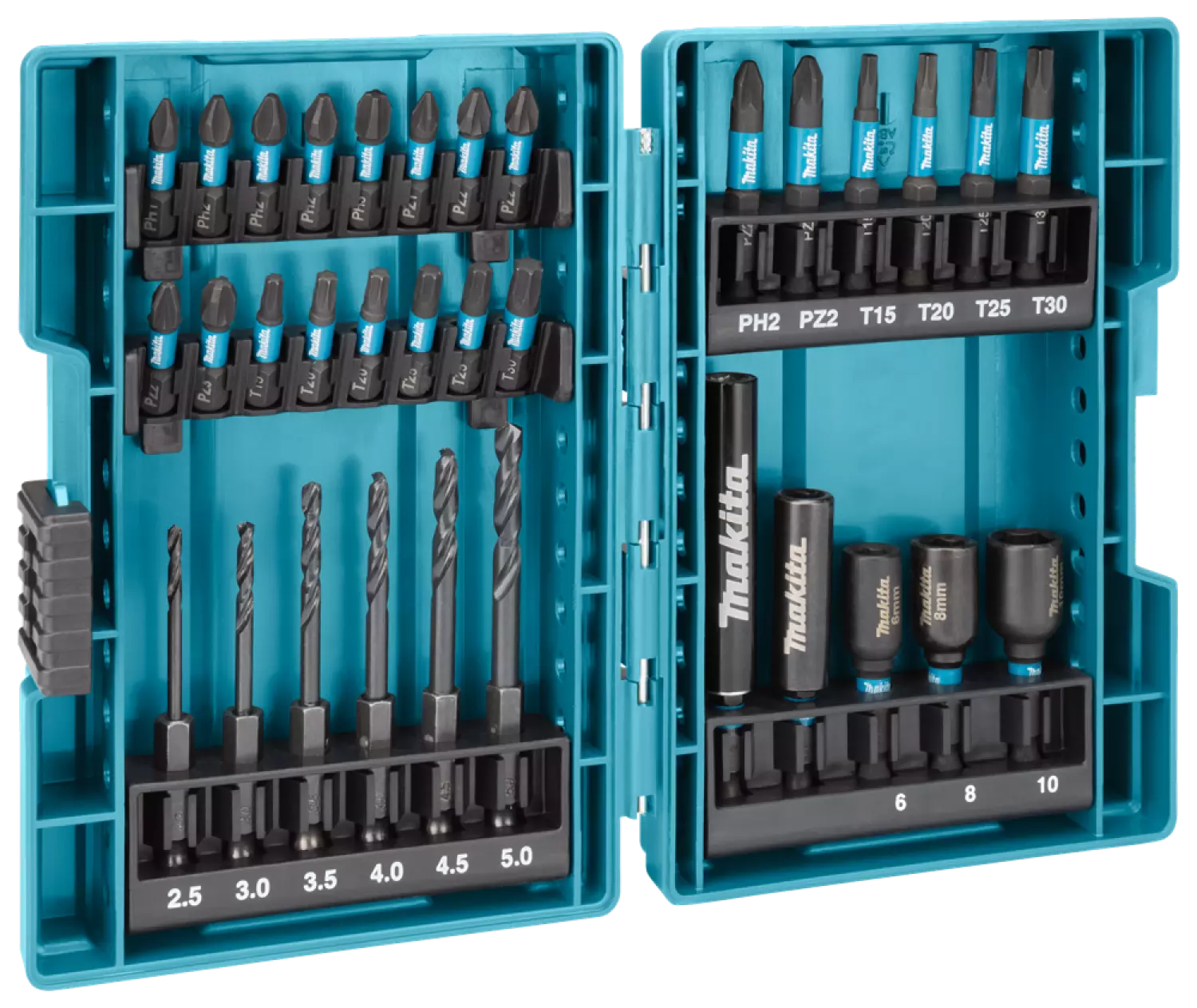 Makita B-66896 Jeu d'embouts de vissage à percussion et de perçage - 33 pièces-image