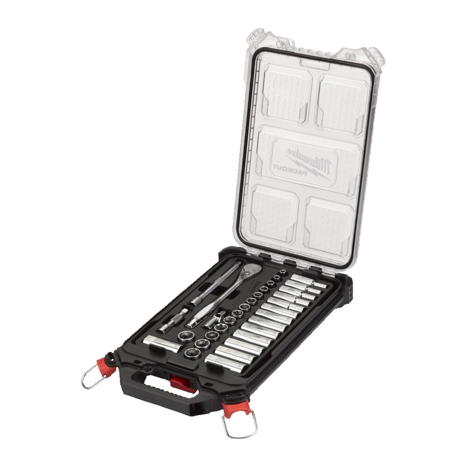 Milwaukee 4932478813 32-delige Ratel- en doppenset - in PACKOUT™ compact slim organiser - 3/8"-image