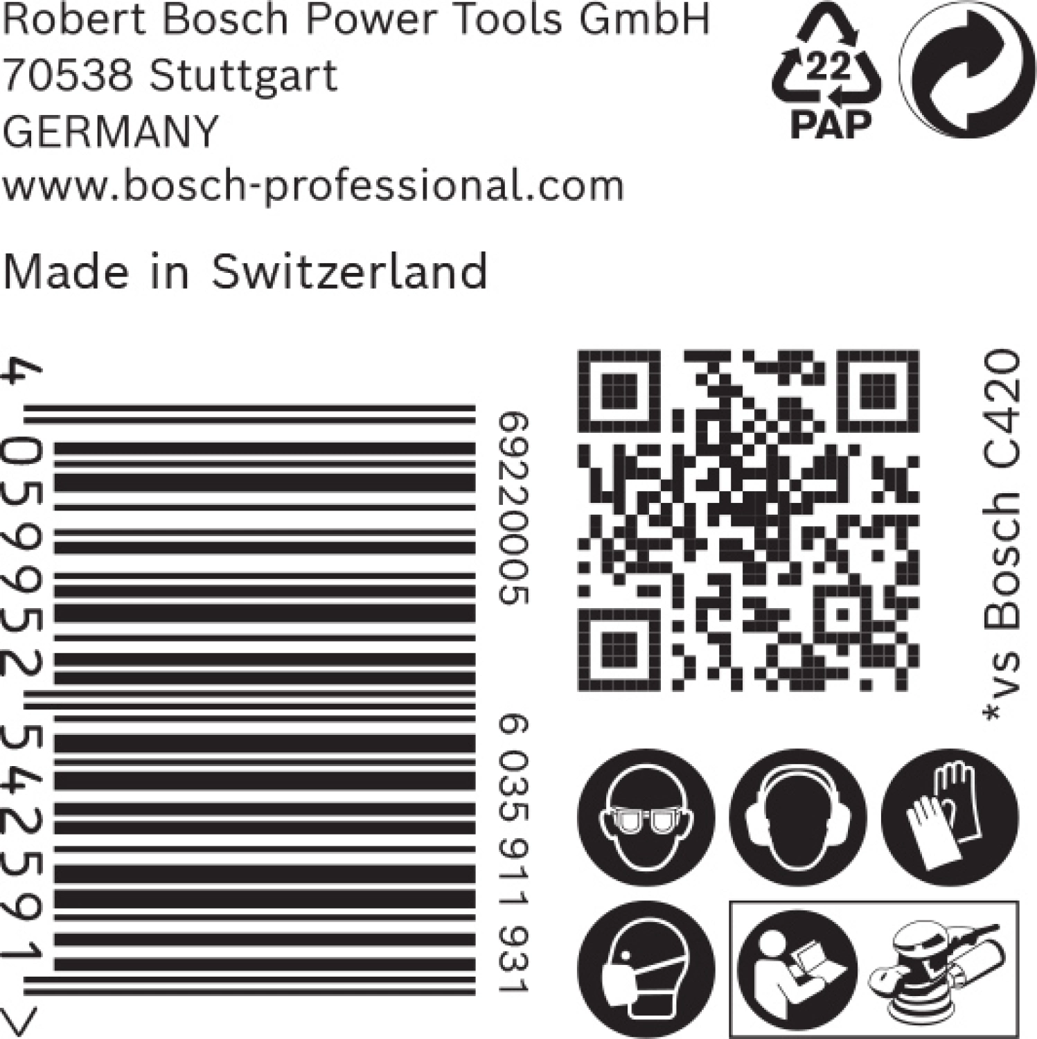 Bosch EXPERT 2608900921 - EXPERT Abrasif C470 Best for Wood and Paint, diamètre 150 mm, grain 120, 8 trous, 50x-image