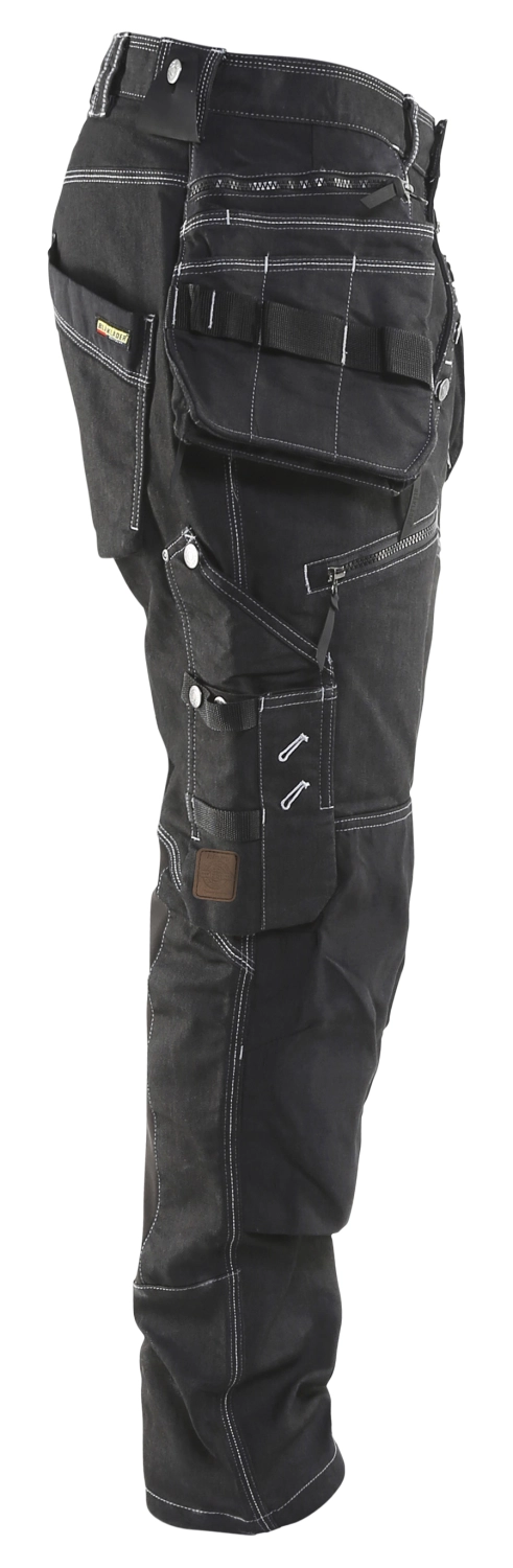 Blåkläder X1900 Pantalon de travail Baggy Denim Stretch 1999 - noir - taille 46 (S)-image