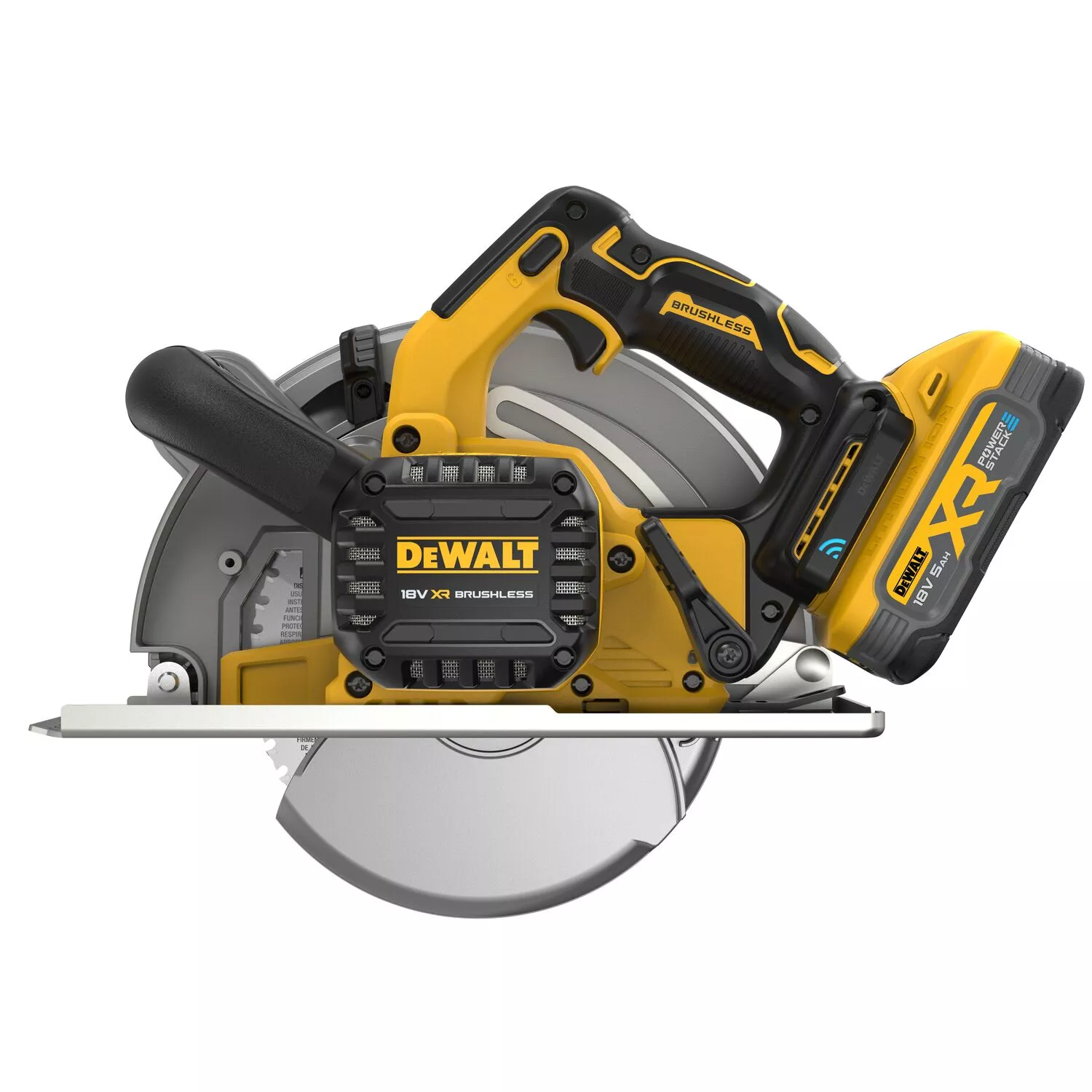 DeWALT DCS383H2-QW Kit de scie circulaire sans fil 18 V Li-ion pour métal (2 batteries 5,0 Ah) dans un coffret TSTAK - 190 mm-image