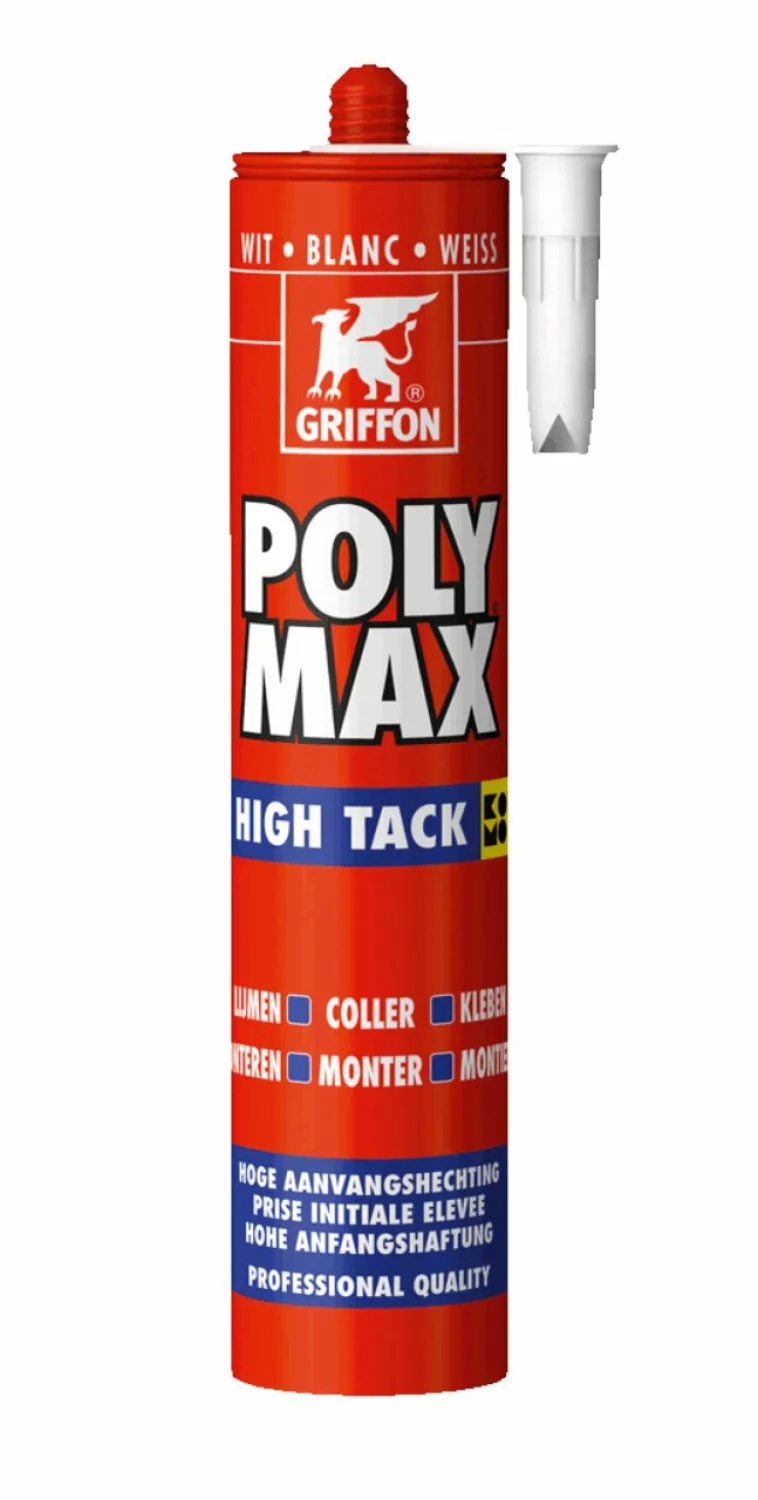 Griffon Poly Max High Tack Montagelijm - Wit - Koker - 425gr-image