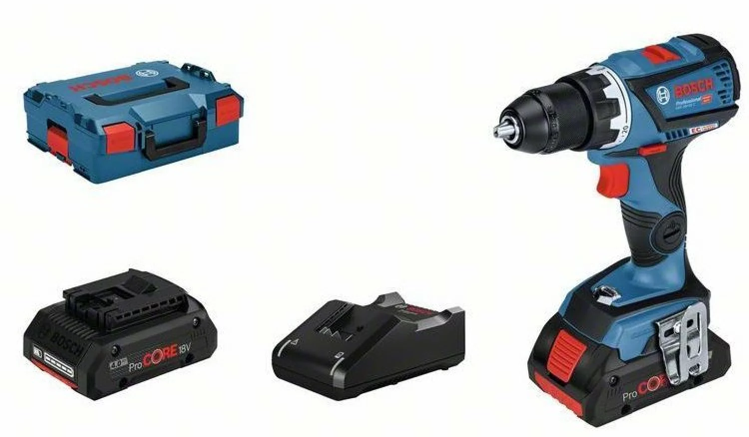 Bosch GSR 18V-60 C 18V LI-ion Battery Vis Drill Set (2x 4.0h) dans L-Boxx-60NM-Koolbrushless-image