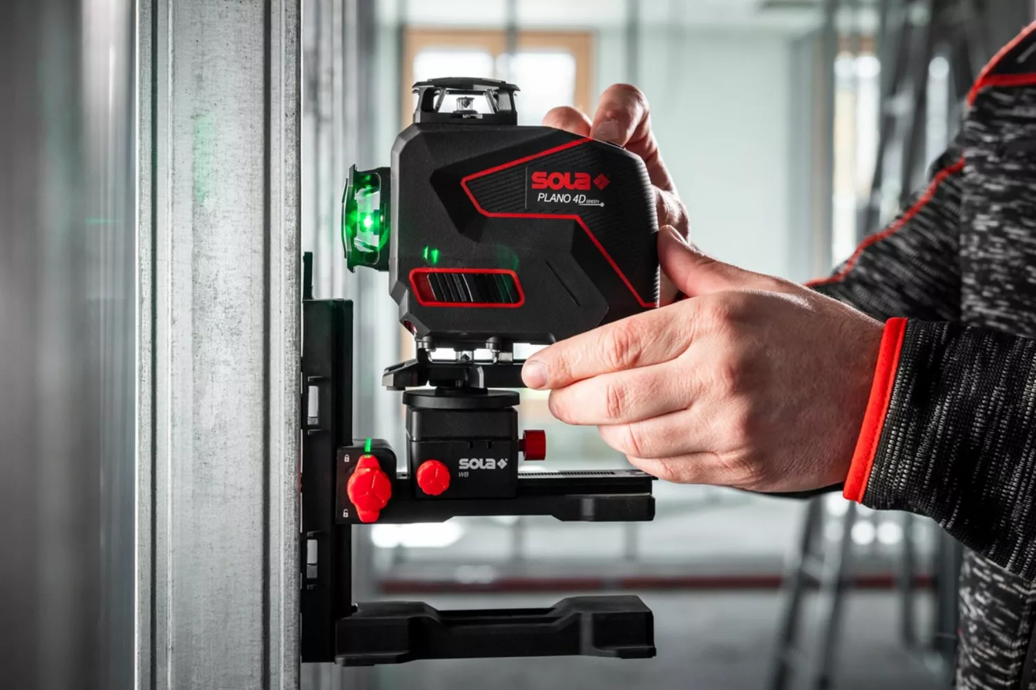 Sola PLANO 4D GREEN 360° Kit laser à croix dans un coffret - Vert - 4x 30 m-image