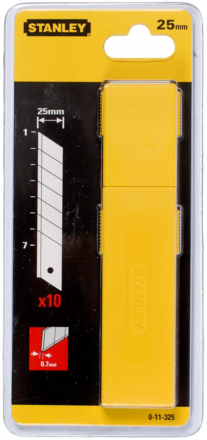 Stanley 0-11-325 Reservemessen voor afbreekmes - 0,7 x 110 x 25mm (10st)-image
