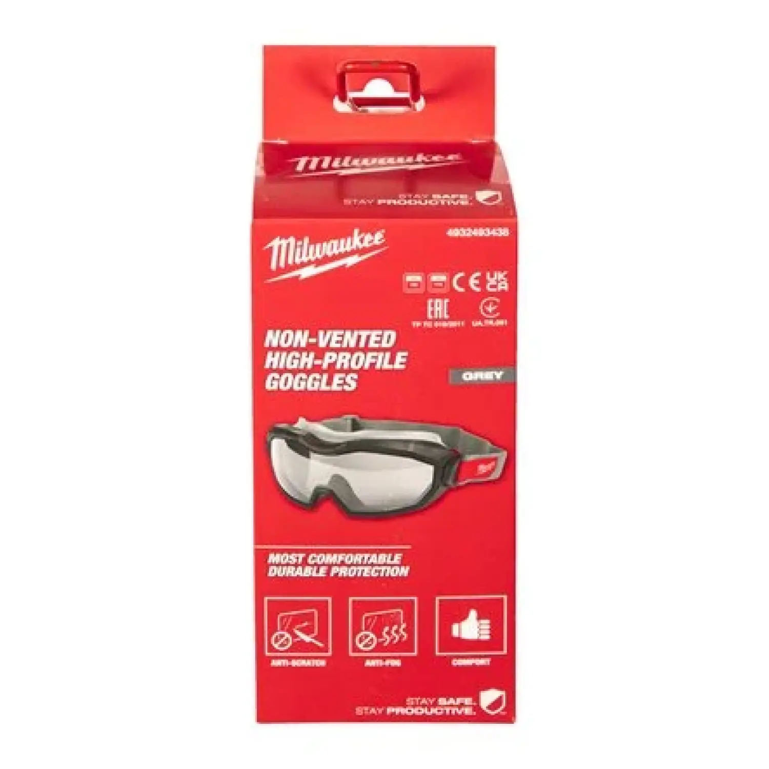 Milwaukee 4932493435 Lunettes de protection ventilées transparentes