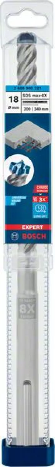 Bosch 2608900221 EXPERT Foret SDS Max-8X - 18x200x340mm