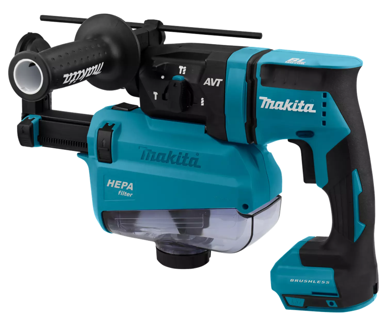 Makita DHR182ZWJU - Perforateur burineur sans-fil - 18V Li-ion - SDS-plus - Machine seule - Système d'aspiration - MAKPAC - 1,7 J - Brushless-image