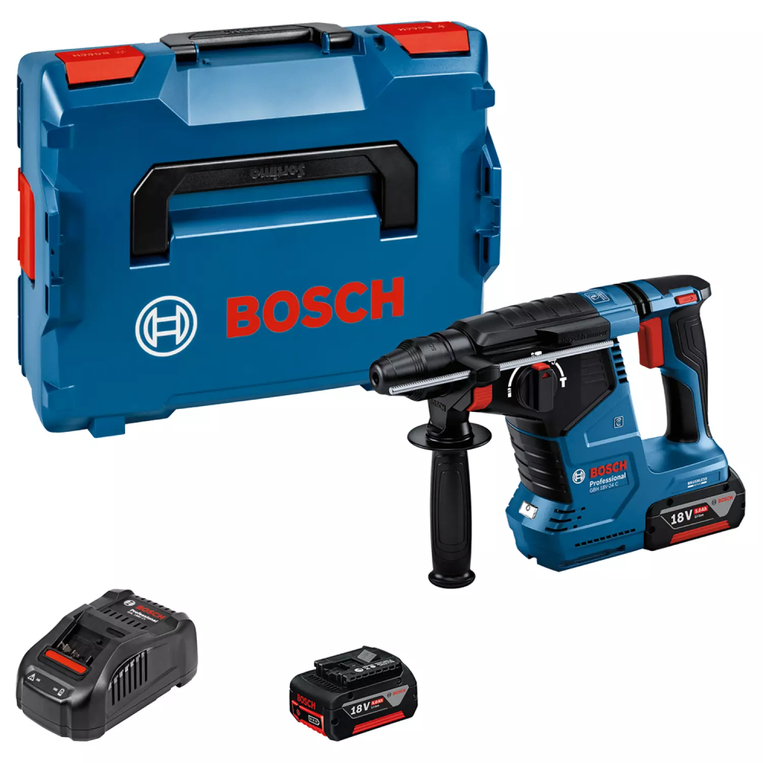 Bosch GBH 18V-24 C 18V Li-ion Accu boorhamer set (2x 5.0Ah) in L-Boxx - 2,4J - 30mm-image