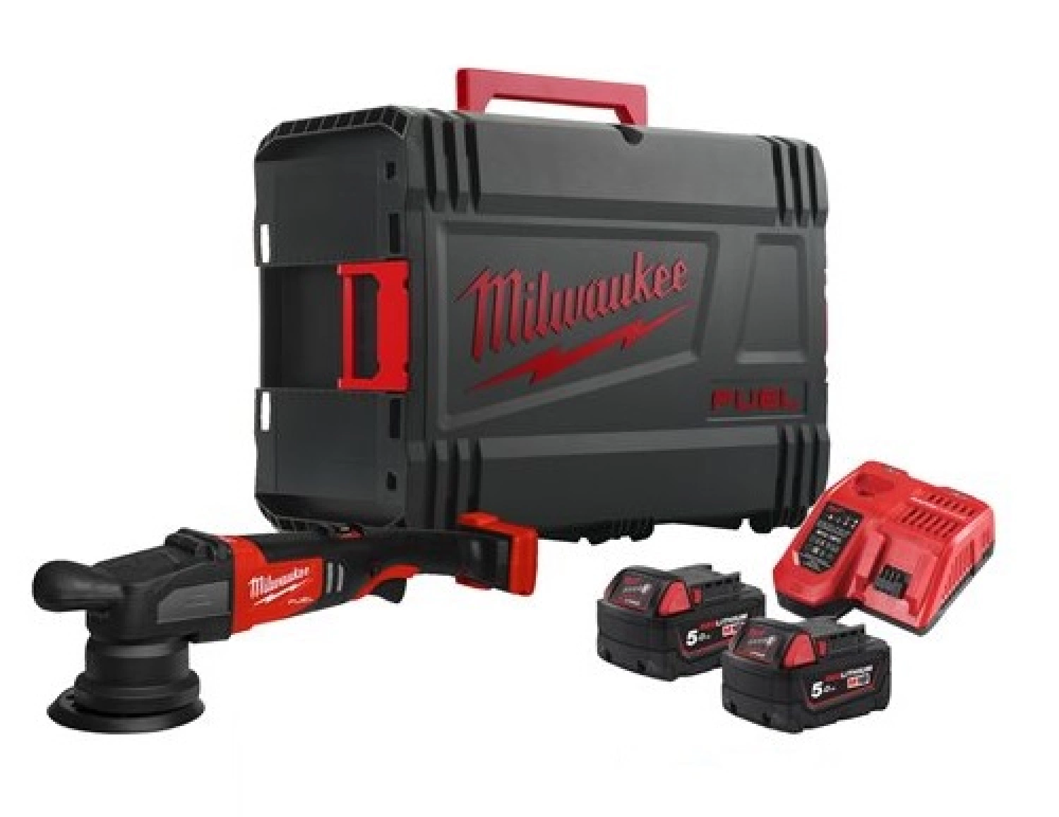 Milwaukee M18 FROP15-502X 18V Li-Ion accu excentrische polijstmachine set (2x 5.0Ah) in HD Box - 4933478835-image