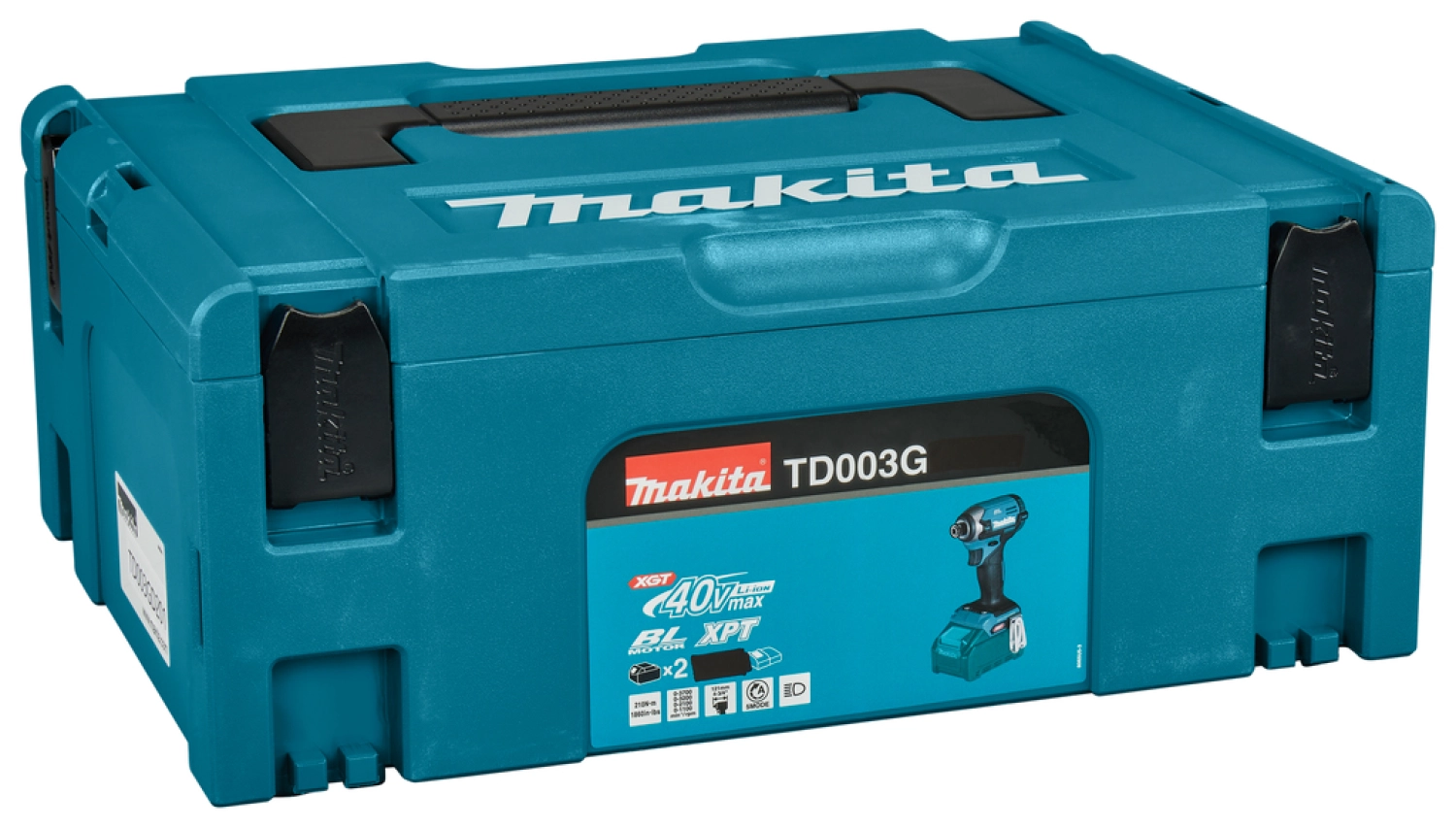 Makita TD003GD201 XGT 40V Max Slagschroevendraaier set (2x 2,5Ah accu)-image