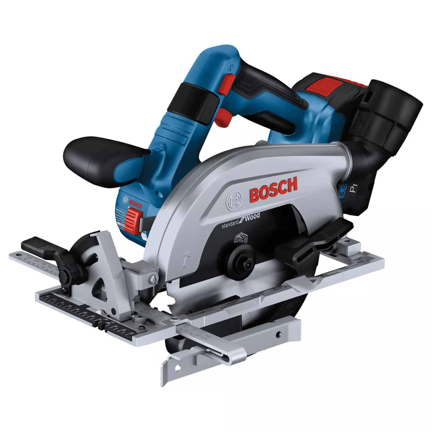 Bosch GKS 18V-57-2 L 18V Li-ion Scie circulaire sans fil (2x 5,5 Ah) dans L-Boxx - 165 mm-image