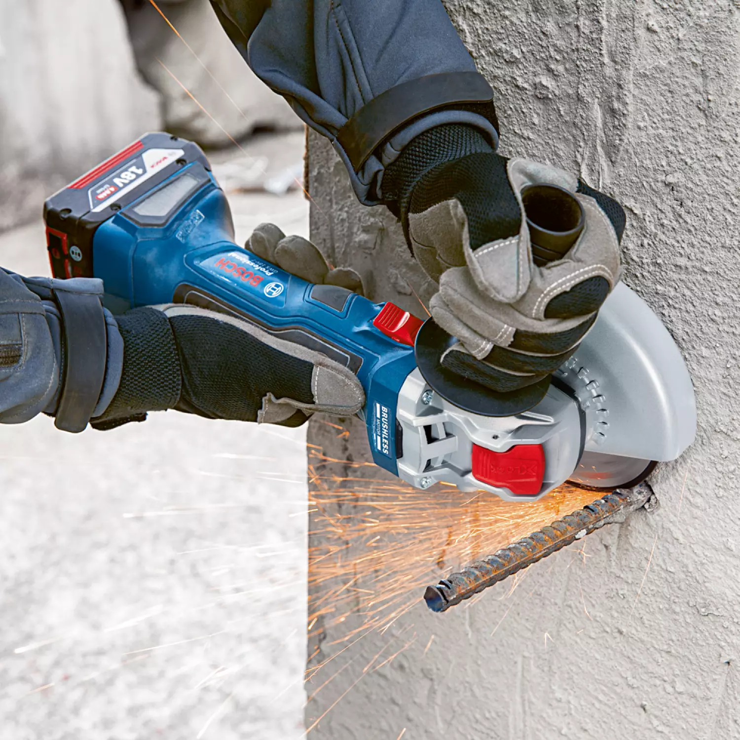 Bosch GWX 18V-7 18V Li-Ion accu haakse slijper body in L-Boxx - 125mm - koolborstelloos-image