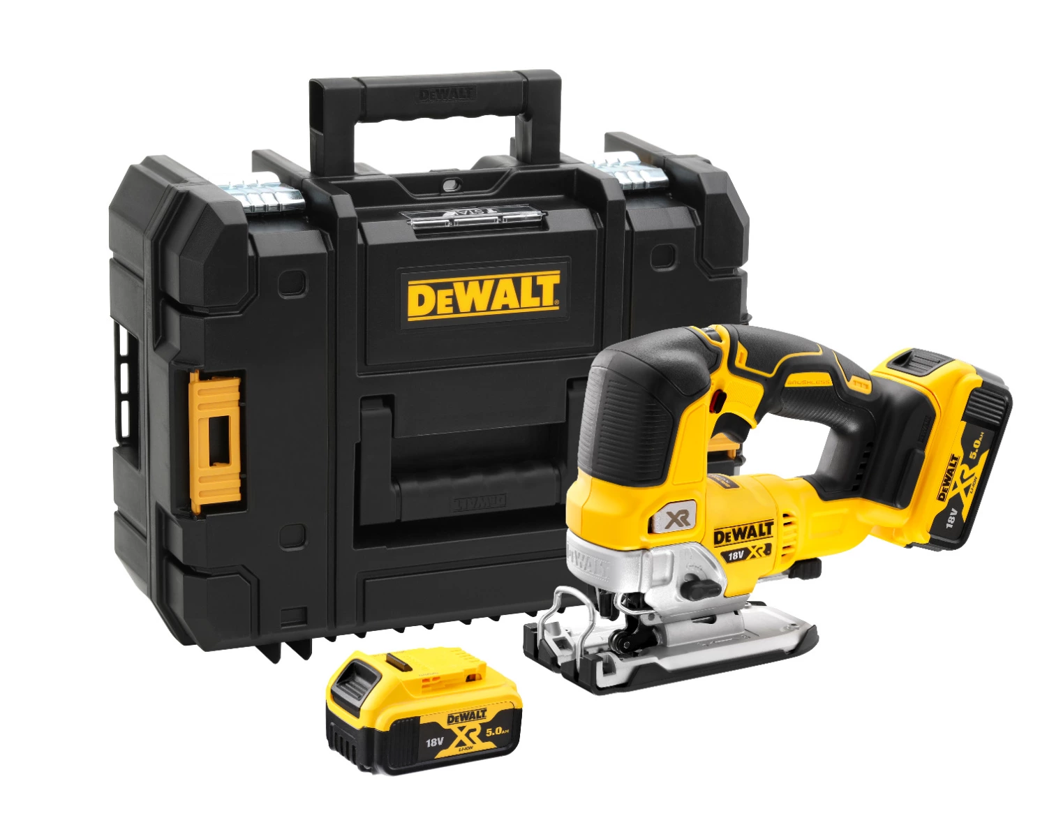 DeWALT DCS334P2 18V Li-ion XR accu decoupeerzaag set (2x 5.0Ah) in TSTAK - koolborstelloos-image