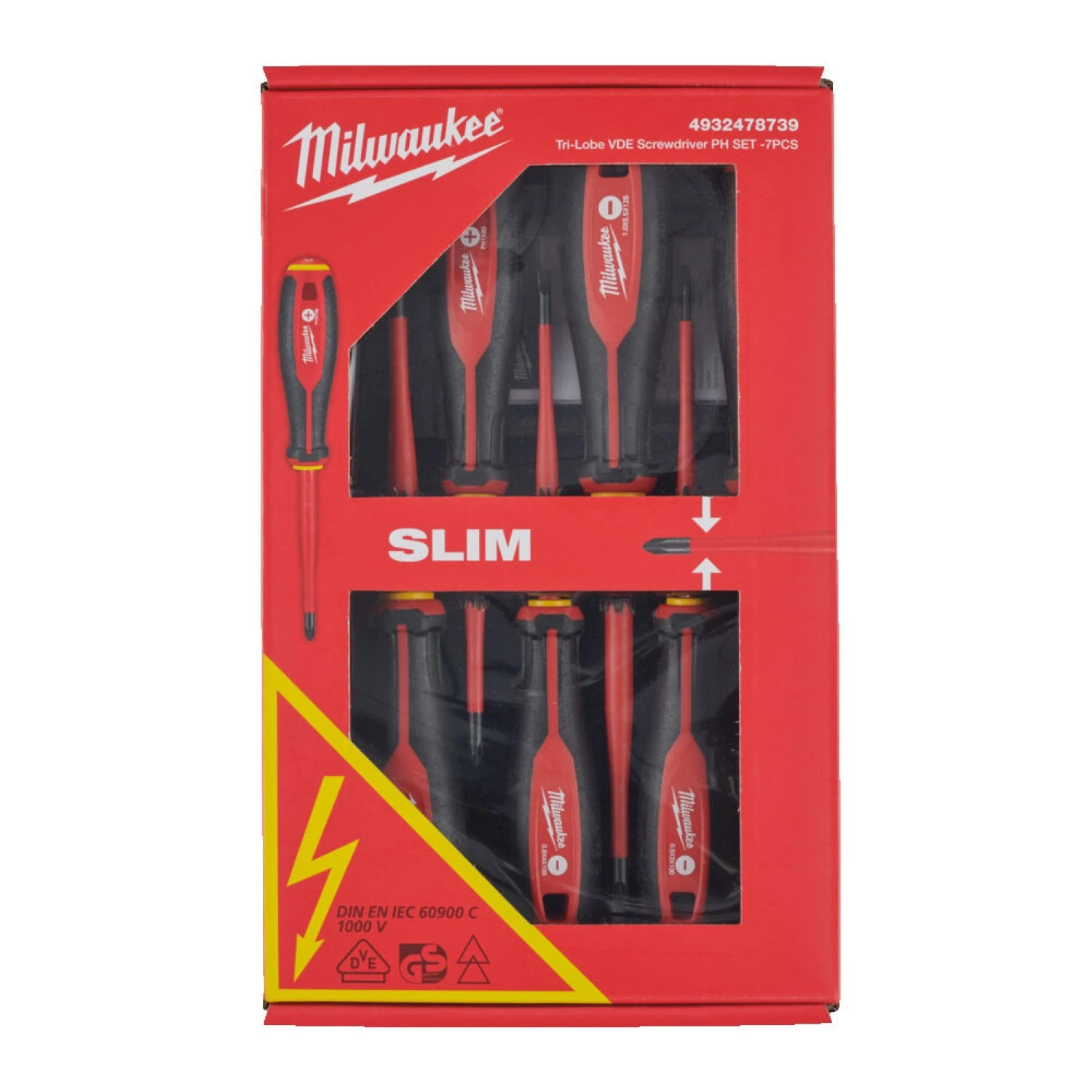 Milwaukee 4932478739 7-delige Tri-lobe VDE Schroevendraaierset - SL/PH-image