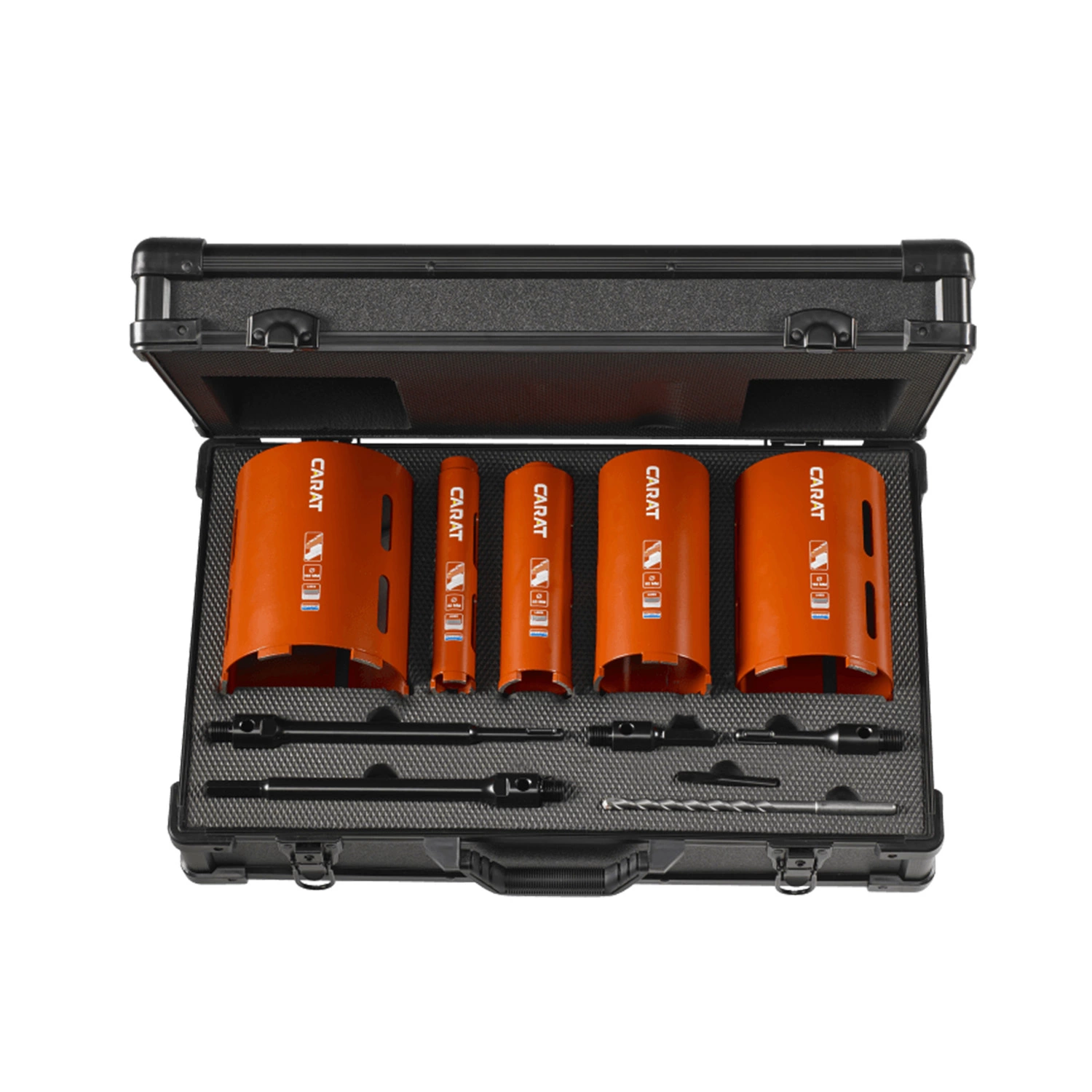 Carat HTESET0000 Diamantdroogboorset - 32 / 52 / 82 / 112 / 132mm + adapters in koffer